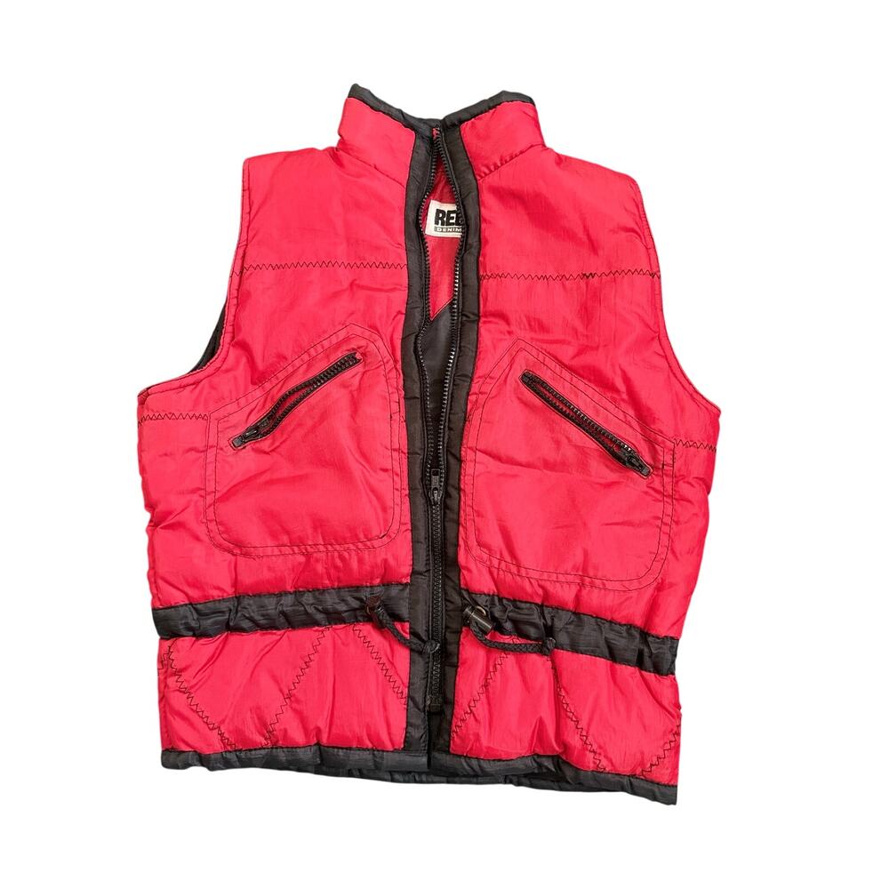 RED Denim Vintage Red Cropped Puffer Vest | Women’s Medium